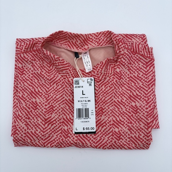 NWT Adidas Womens Size L Color Pure Ruby Ultimate365 Golf Top Sleeveless Mock - Picture 4 of 6